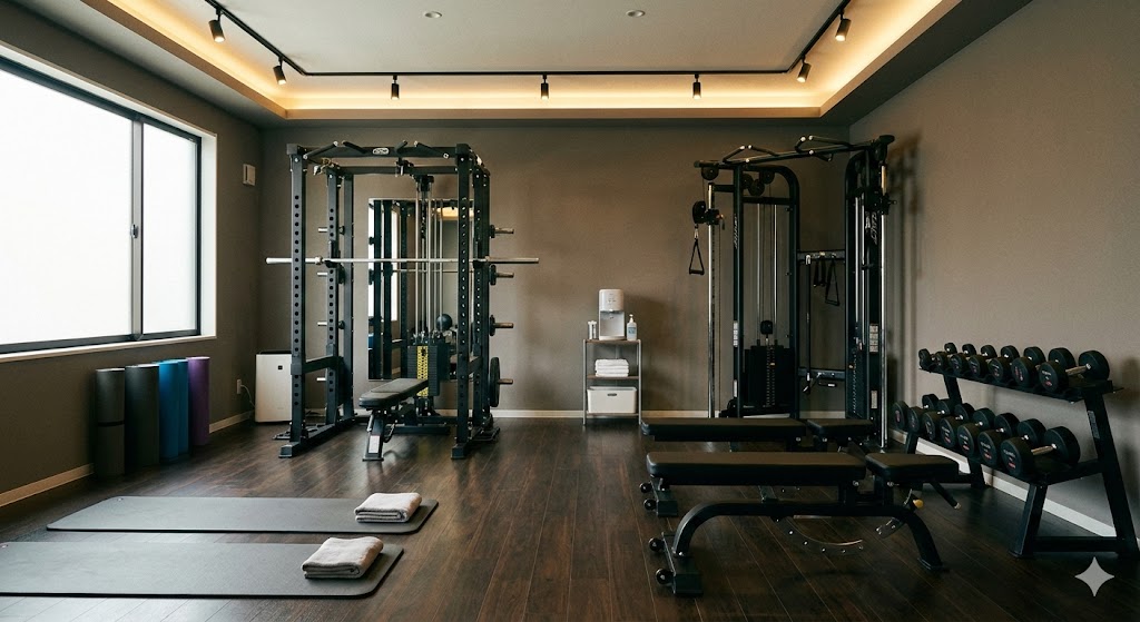 清潔感のあるジム空間