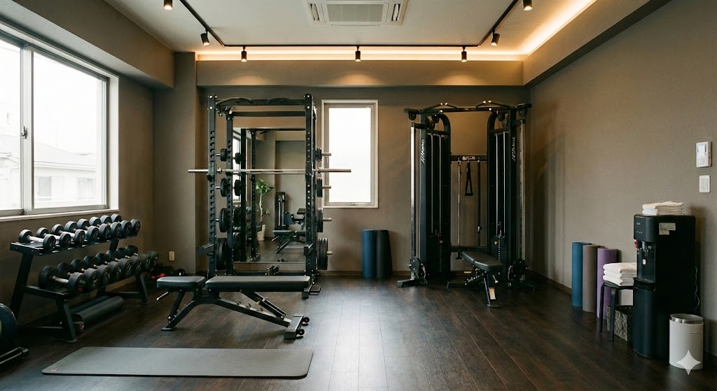 清潔感のあるジム空間