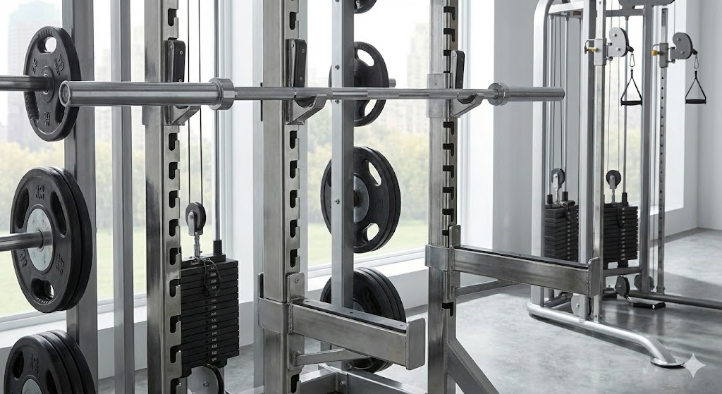 清潔感のあるジム空間